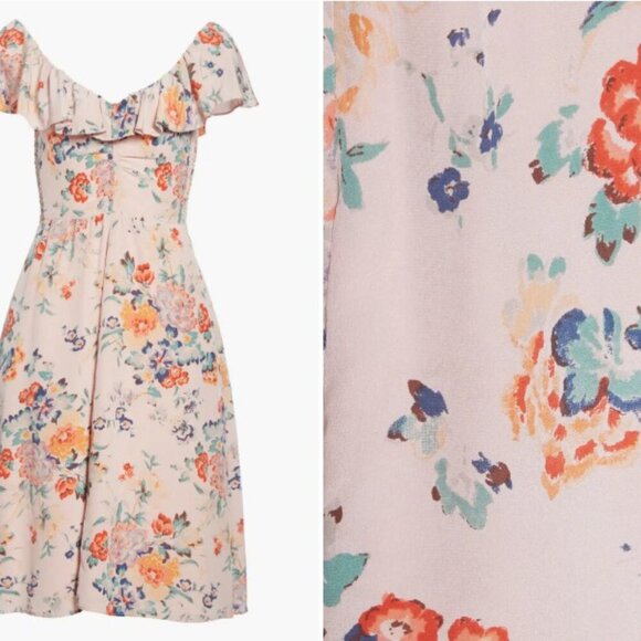 Rebecca Taylor Marlena Ruffle Silk Dress Women's Size 0 EUC - Picture 16 of 16